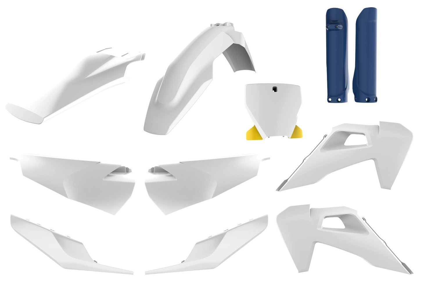 Пластик Polisport MX kit - Husqvarna (19-) [White/Blue], Husqvarna