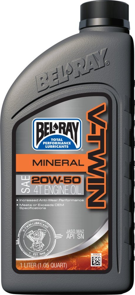 Масло моторне Bel-Ray V-TWIN MINERAL [1л], 20w-50