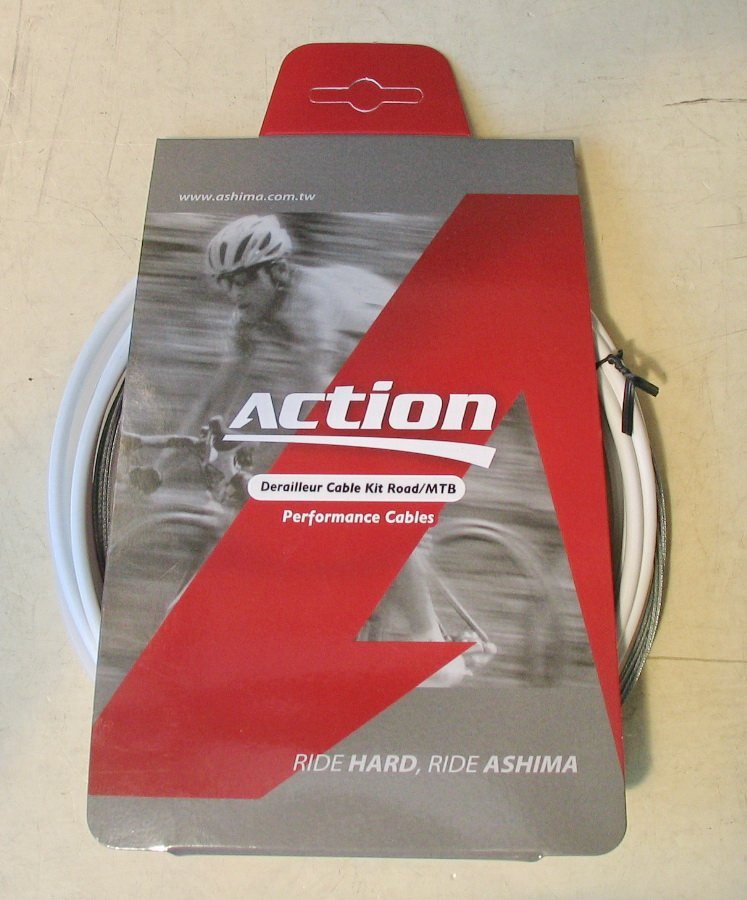 Набор оплеток и тросов Ashima Action [White], Brake Ø1.5 mm
