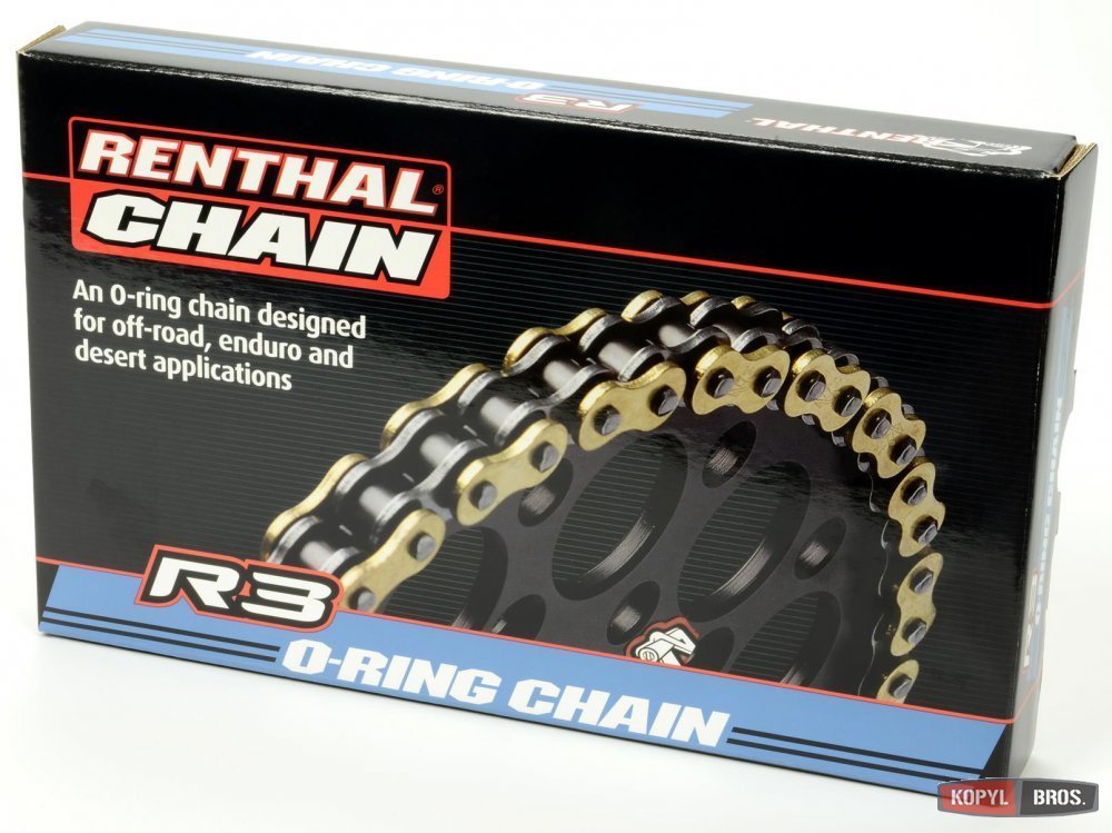 Ланцюг Renthal R3-3 Chain - 520 [Gold], 520-124L / Seal Ring