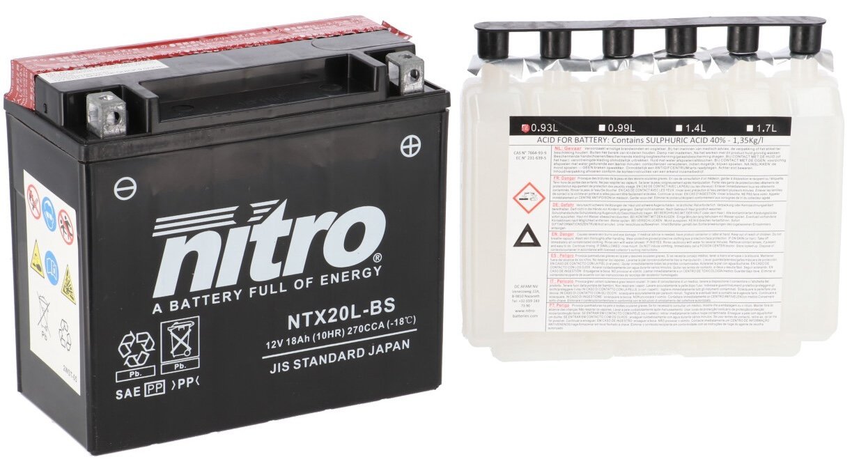 Акумулятор NITRO AGM Open Battery [18 Ah], CCA 270 (A)