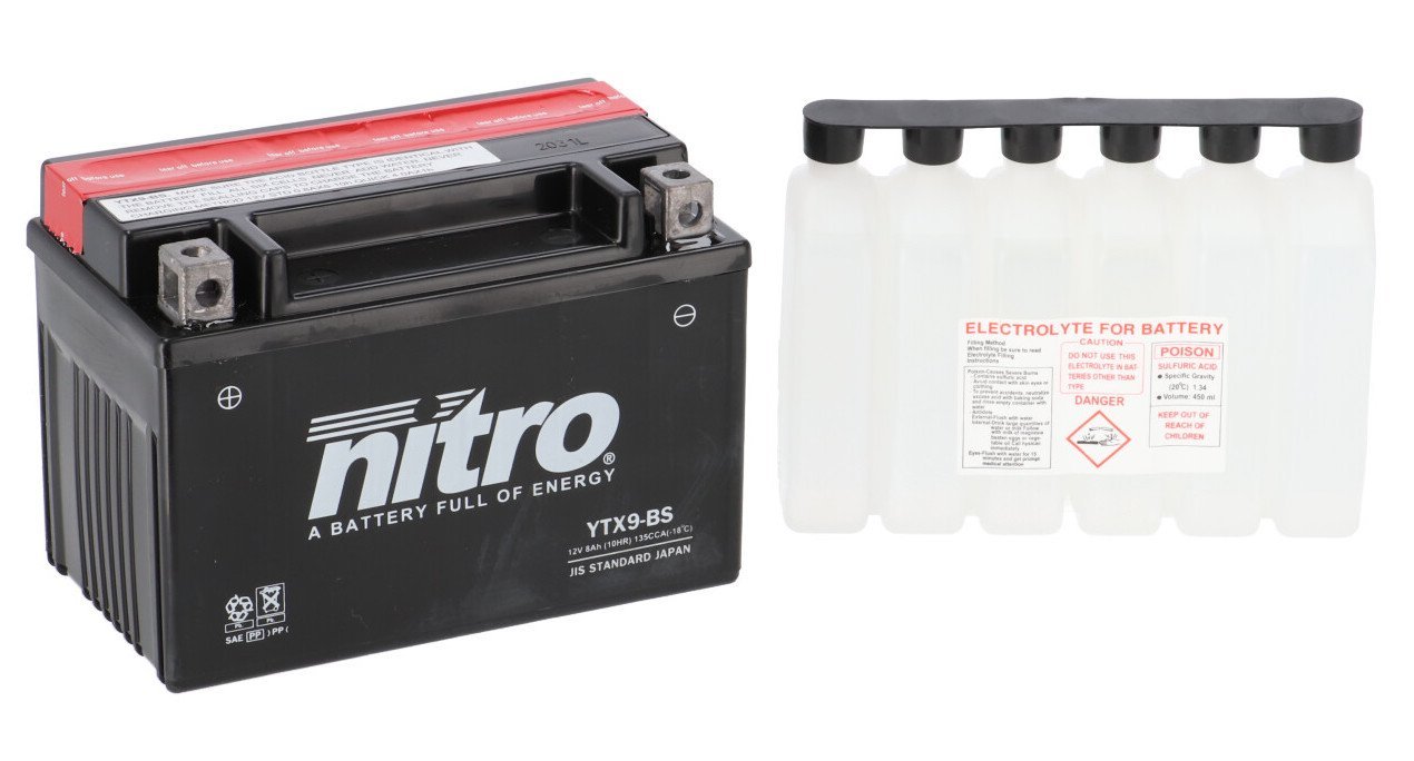 Акумулятор NITRO AGM Open Battery [8 Ah], CCA 135 (A)